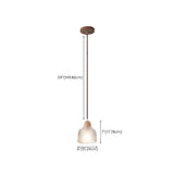 Modern Slim Floral Round Clear Glass Pendant Light  Image - 14