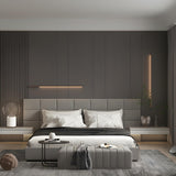 Modern Slim Linear Black LED Vanity Wall Light Image - 2