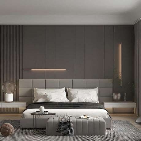 Modern Slim Linear Black LED Vanity Wall Light Image - 2