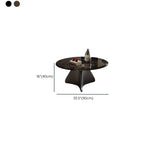 Modern Small Round Polished Stone Stain-Resist Coffee Table Image - 11