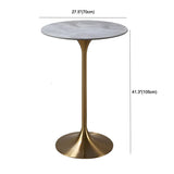 Modern Small Round Scratch Resistant Gold Base Bar Table Image - 12