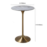 Modern Small Round Scratch Resistant Gold Base Bar Table Image - 13
