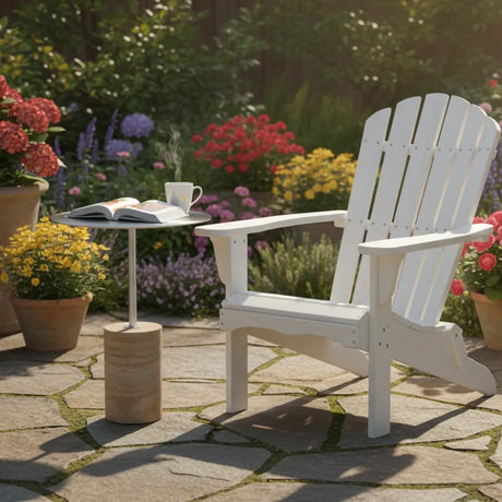 Modern Small Round Travertine Base Outdoor Patio Side Table Image - 2