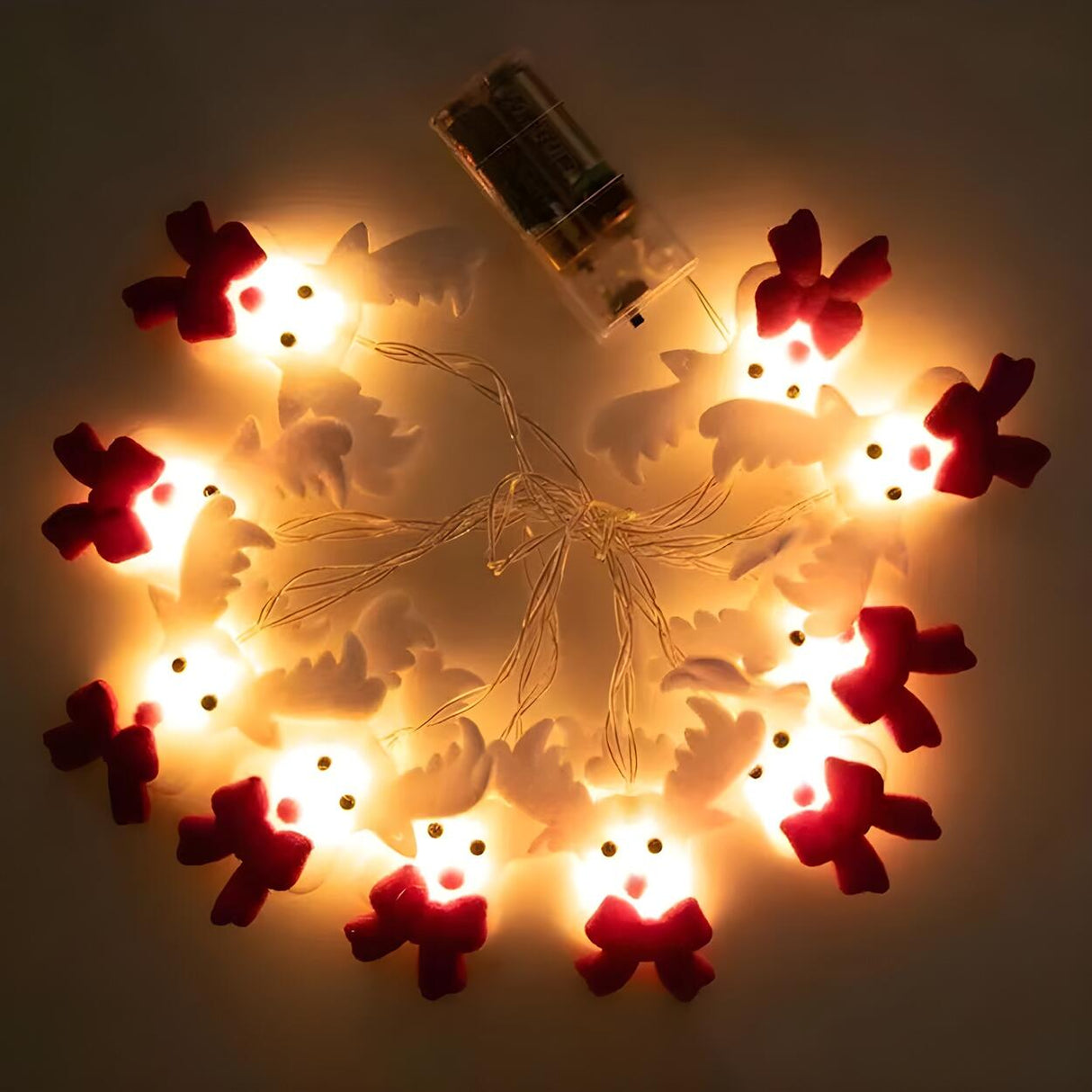 Modern Snowman Plush Doll LED Christmas String Lamp Image - 11