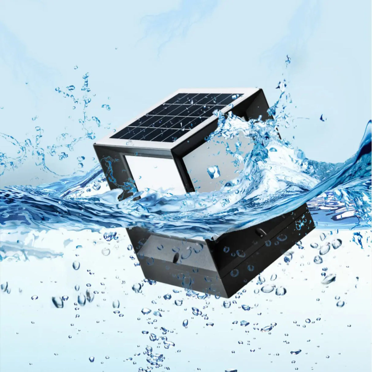 Modern Solar Square Metal Outdoor Pathway Post Light Image - 8