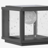 Modern Solar Square Outdoor Pillar Lamp 3-Light Color Image - 5