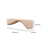 Modern Solid Wood Wave Bench for Home & Office Decor #size