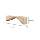 Modern Solid Wood Wave Bench for Home & Office Decor Image - 31