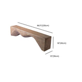 Modern Solid Wood Wave Bench for Home & Office Decor Image - 38
