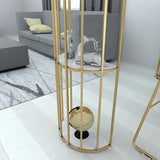 Modern Space-Saving Bar Table with Storage Shelves Image - 7
