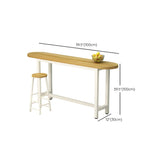 Modern Space-Saving Counter Height Wood Bar Table Image - 10