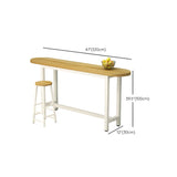 Modern Space-Saving Counter Height Wood Bar Table Image - 12