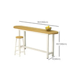 Modern Space-Saving Counter Height Wood Bar Table Image - 20