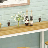 Modern Space-Saving Counter Height Wood Bar Table Image - 3