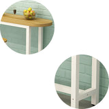 Modern Space-Saving Counter Height Wood Bar Table Image - 4