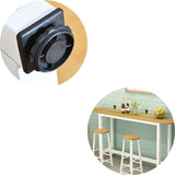 Modern Space-Saving Counter Height Wood Bar Table Image - 6