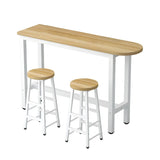 Modern Space-Saving Counter Height Wood Bar Table Image - 8