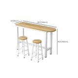 Modern Space-Saving Counter Height Wood Bar Table #size