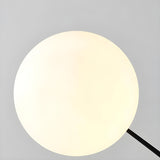 Modern Spherical Globe Black Arched Floor Lamp Image - 8