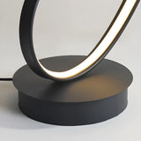 Contemporary Black Curved LED Metal Floor Lamp Image - 13