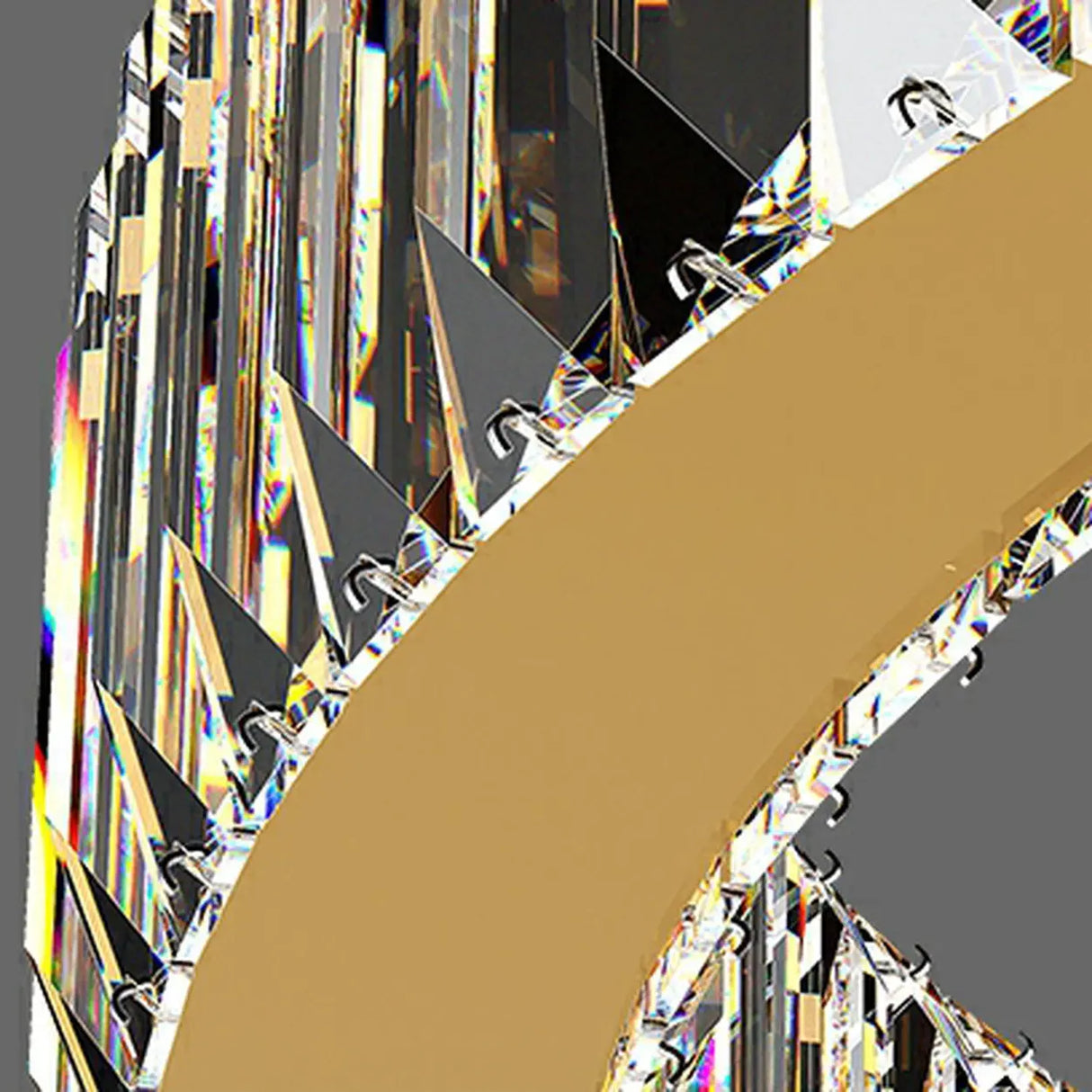 Modern Spiral Ring Crystal Chandelier for Living Room Image - 11