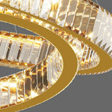 Modern Spiral Ring Crystal Chandelier for Living Room Image - 12