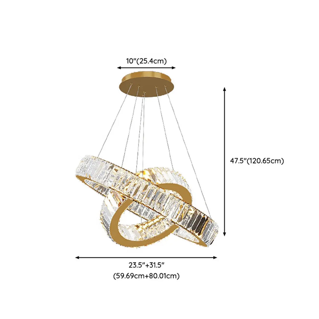 Modern Spiral Ring Crystal Chandelier for Living Room 