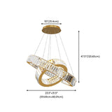 Modern Spiral Ring Crystal Chandelier for Living Room #size