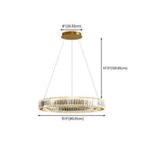Modern Spiral Ring Crystal Chandelier for Living Room Image - 14