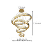 Modern Spiral Ring Crystal Chandelier for Living Room Image - 16