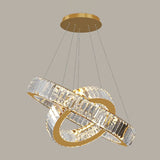 Modern Spiral Ring Crystal Chandelier for Living Room Image - 5