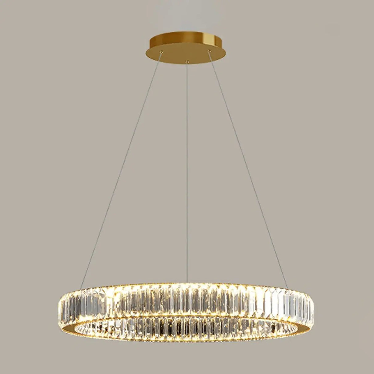 Modern Spiral Ring Crystal Chandelier for Living Room Image - 7