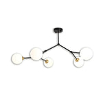 Modern Sputnik Dining Room Glass Globes Chandelier Image - 9