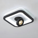 Modern Square Adjustable LED Flush Mount Ceiling Light Image - 10