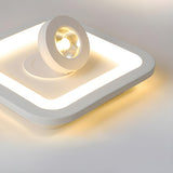Modern Square Adjustable LED Flush Mount Ceiling Light Image - 12