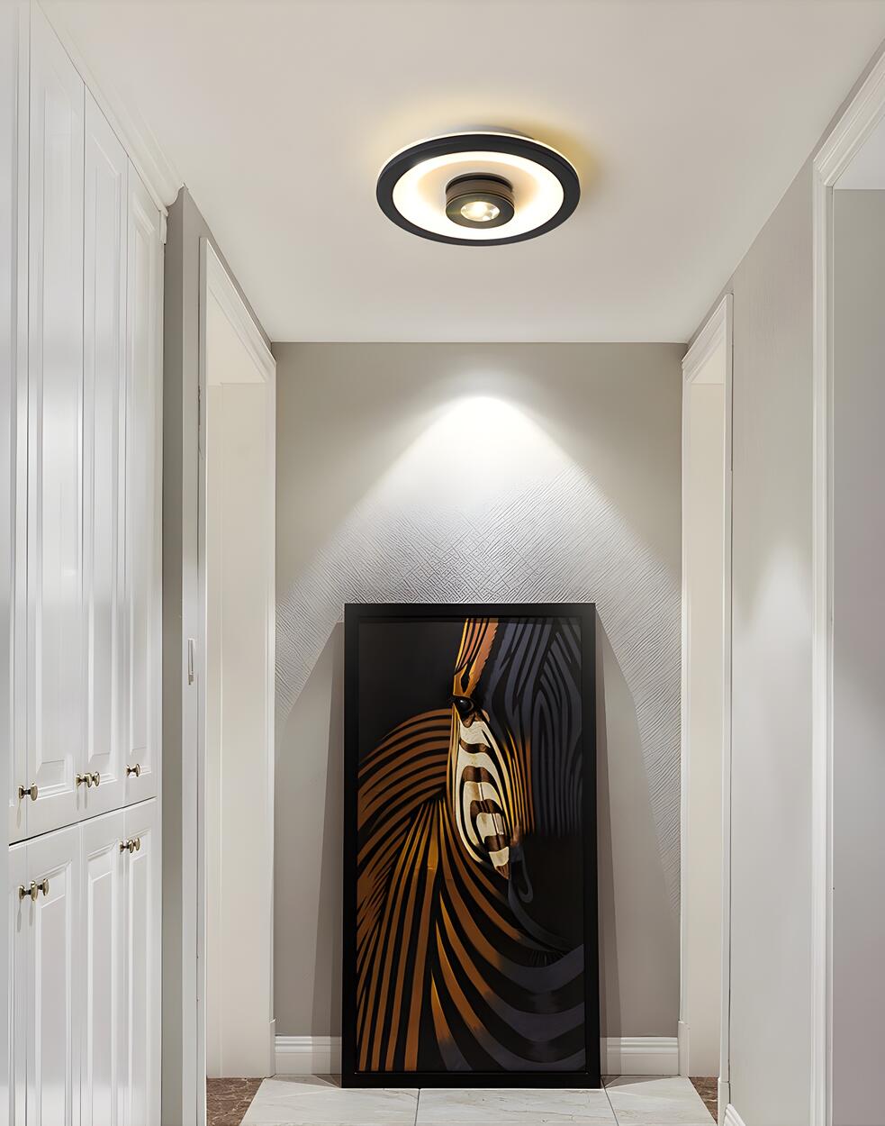 Modern Square Adjustable LED Flush Mount Ceiling Light Image - 13
