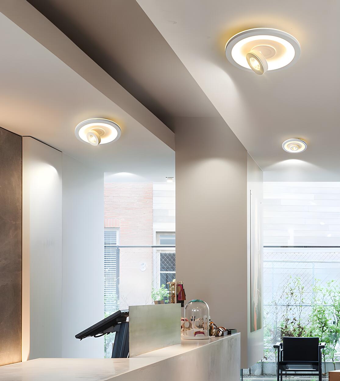Modern Square Adjustable LED Flush Mount Ceiling Light Image - 15