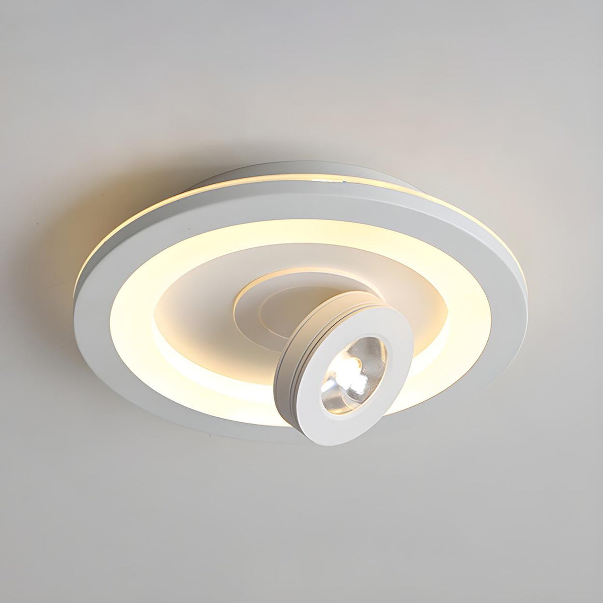Modern Square Adjustable LED Flush Mount Ceiling Light Image - 3