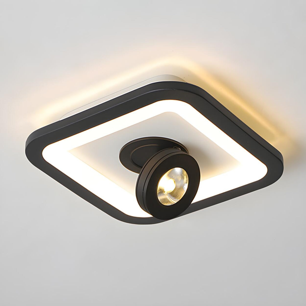 Modern Square Adjustable LED Flush Mount Ceiling Light Image - 5