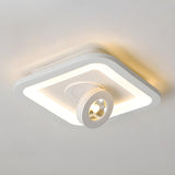 Modern Square Adjustable LED Flush Mount Ceiling Light Image - 7