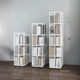 Modern Square Alloy Vertical Sliding Storage Bookcase Image - 1