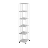 Modern Square Alloy Vertical Sliding Storage Bookcase Image - 11