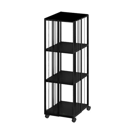 Modern Square Alloy Vertical Sliding Storage Bookcase Image - 2