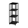 Modern Square Alloy Vertical Sliding Storage Bookcase Image - 2