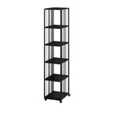 Modern Square Alloy Vertical Sliding Storage Bookcase Image - 5