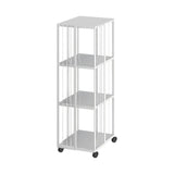 Modern Square Alloy Vertical Sliding Storage Bookcase Image - 7