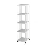 Modern Square Alloy Vertical Sliding Storage Bookcase Image - 9