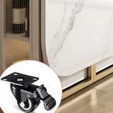 Modern Square Faux Marble Dining Table Storage White Image - 4
