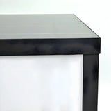 Modern Square Glass Outdoor Patio Post Light Black Image - 7