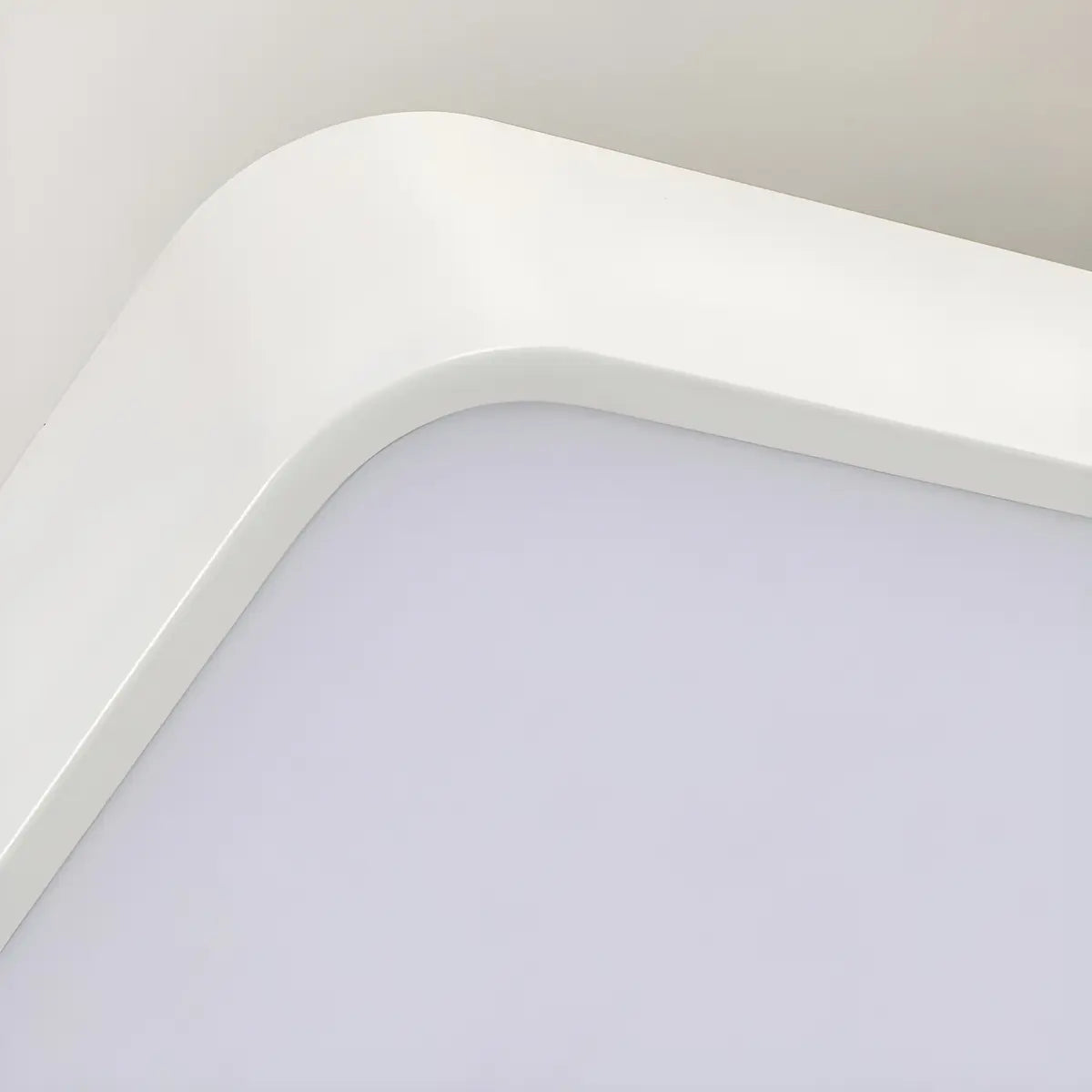 White Flush Simple Bladeless Ceiling Fan with Light Image - 11